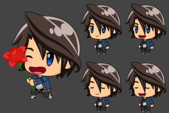 do chibi pngtuber characters for youtube or twitch