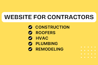 design a contractor website for roofers, hvac, plumbers, construction