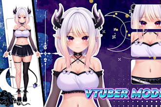 design and rig live2d model art character for vtuber