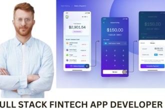 develop fintech app, payment app, loan app, bank app, crypto wallet app