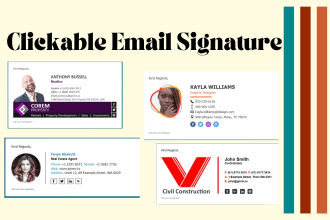 create clickable and minimal html email signature