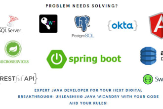 do custom spring boot, nodejs apis, okta, all AWS service integrations