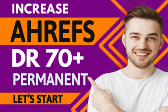 increase domain rating ahrefs DR using high authority seo white hat backlinks