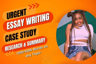 do research and summary writing, paper, literature, review, case study analysis