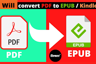 professionally convert your PDF file into epub, kindle, print