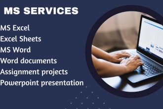 do urgent ms excel,word ,assignment and powerpoint