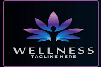 do unique creative wellness , health ,yoga logo design