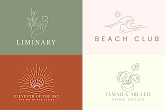 create a professional minimalist line art logo within 12 hours