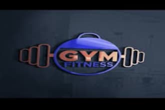 design modern creative unique gym yoga fitness logo design
