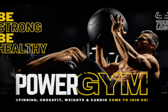 design a professional fitness flyer gym poster yoga or sports flyer