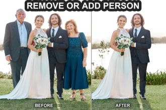 remove or add people, person, objects from photo  quickly