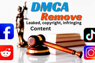 remove leaked content from reddit,tiktok,facebook,instagram, twitter under dmca