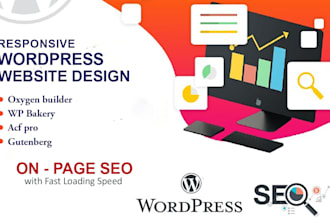 design wordpress website using oxygen builder, wp bakery, acf pro, gutenberg