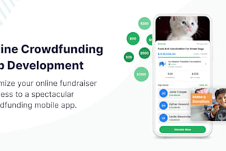 develop crowdfund app, fintech app, payment app, finance app, bank app