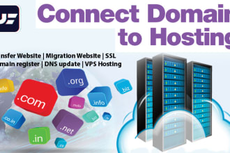 connect your domain with hosting, migrate website and update ssl, database issue