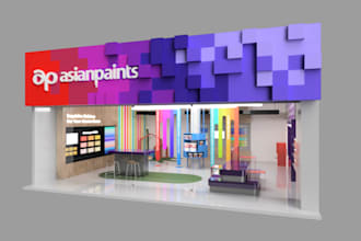 design store display, store interior, booth display