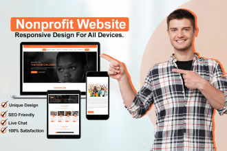 build nonprofit website for charity, ngo and church