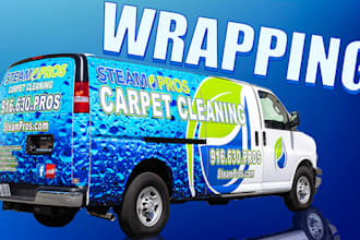 design a custom vehicle wrap, cars, pickups, trailers, etc