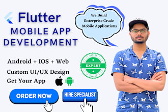 be mobile app developer flutter app development app creation mobile app flutter