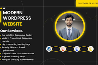 design or redesign a creative wordpress website and ecommerce store
