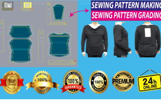 do pdf digital sewing pattern grading in 1 day