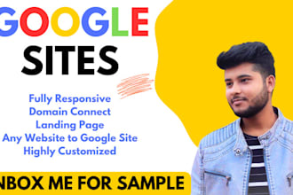 design a modern, responsive website using google sites