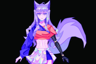 create vtuber model, anime, vtube commission, character