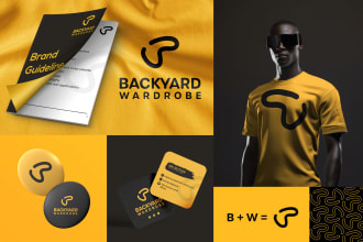 do brand style guide with minimalist logo, brand identity with branding kit