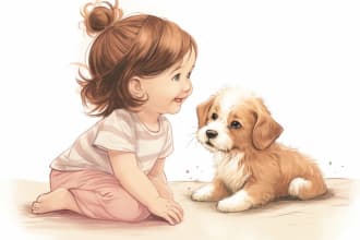 do children book illustrations, realistic, fantasy, fiction, comic