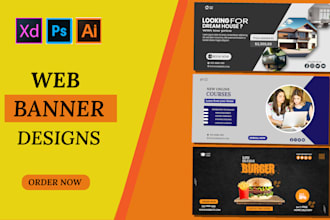design professional web banner, shopify banner and  google banner ads
