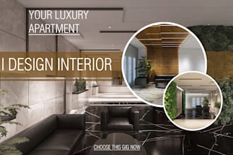 design updated and realistic lobby apartment on 3dmax