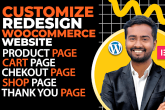 design redesign woocommerce checkout page cart page product page thank you page