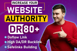 increase DR ahref domain rating 70 plus and majestic tf 40