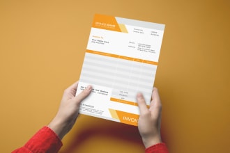 design professional price list, order form or editable invoice