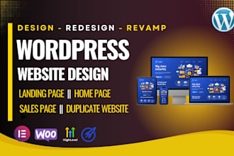 do wordpress website design, redesign, revamp website, homepage development