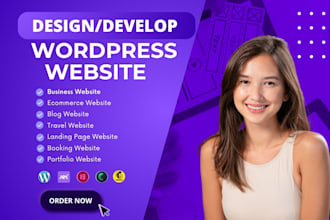 build design and dynamic wordpress website with elementor pro