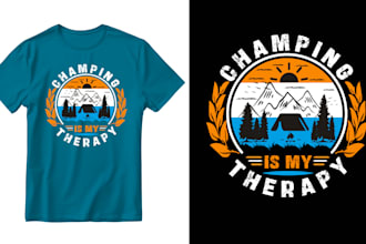 create typography custom vintage modern t shirt design