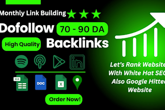 build 90 da podcast backlinks, nandla, softrank, monthly off page link building