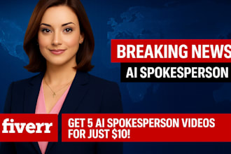 make breaking news video with ai spokesperson