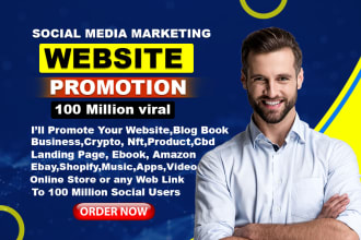 promote your website, crypto, business, amazon book, product or link promotion