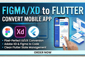 convert figma design into a flutter mobile app