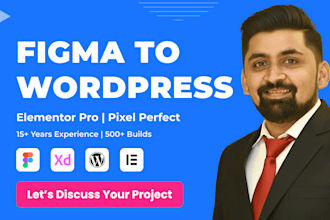 convert figma to wordpress HTML to wordpress with elementor pro SEO optimized