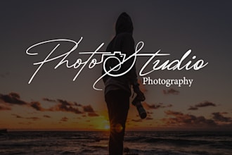 design modern elegant and creative signature and photography logo