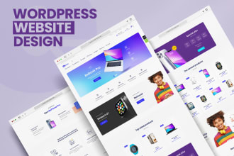 design responsive wordpress website, ecommerce website, elementor landing page