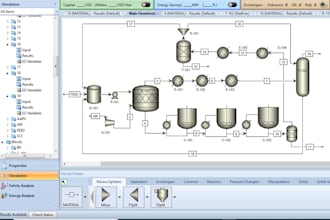 simulate a process on aspen hysys, plus, and a hex on edr