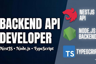 be your backend node js, nestjs typescript developer for secure apis