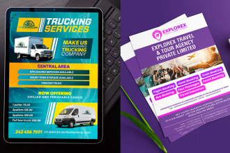 design flyer, brochure, banner and leaflets