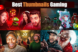 make thumbnail youtube horror creepy scary, fnaf ,roblox,minecraft gaming