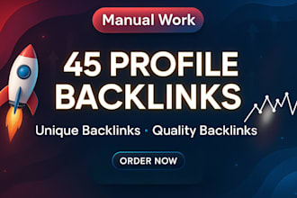 create high quality unqiue seo profile backlinks manually