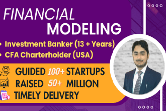 in 24hours do forecasting, business valuation, model review, investment analysis
